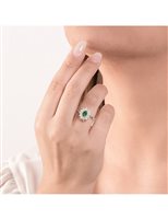 Ringe Mirco Visconti Dame in Weißgold Smeraldo 0.42 Ct IE90/F10S - IE90/F10S